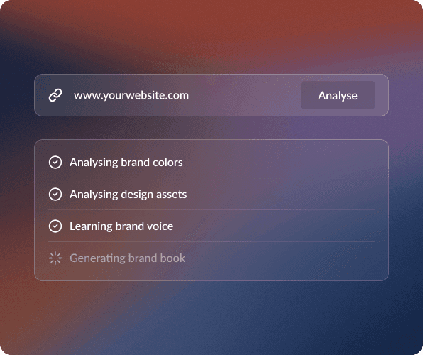 Glad AI analyzing brand voice for LinkedIn post generation